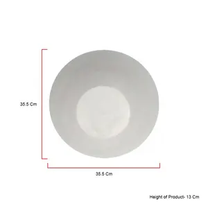 American Style Decorative Mango Wood <b>Round</b> <b>White</b> Multi-Purpose High-Quality Handmade Large Serving Bowl for Kitchen <b>Dining</b> <b>Table</b> - Product Image 1