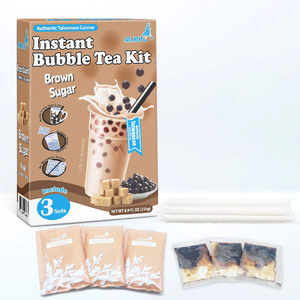 Vente en gros de thé à bulles instantané en boule de tapioca brun pour boisson à la maison - Product Image 6