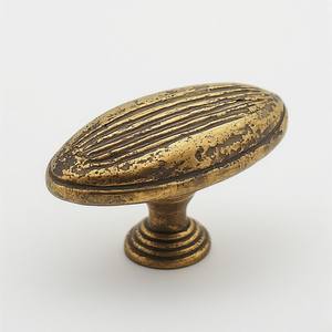 Poignée de porte en laiton massif de qualité supérieure, finition antique, design rond, pour porte principale, décoration intérieure, quincaillerie - Product Image 1