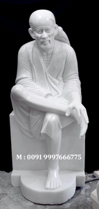 Atractivo y Elegante Ídolo de Sai Baba en Mármol Blanco con Acabado Pulido de Primera Calidad para Decoración de Oficina al Mejor Precio - Product Image 3