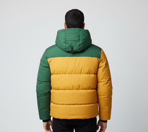 Blouson Bomber Homme Hiver à Capuche Imperméable en Toile avec Logo Frontal Rouge Style Décontracté Urbain Service OEM - Product Image 3