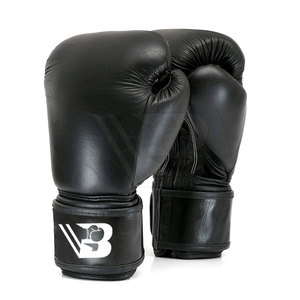 OEM Service Custom Made Leather Laced Boxing Gloves with Moisture Wicking High Quality Training Gloves for Unisex - Product Image 1