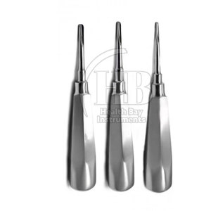 Kit d'élévateurs dentaires manuels en acier inoxydable, avec poignée confortable, instruments réutilisables pour professionnels dentaires - Product Image 3
