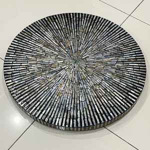 Mesa de Centro Moderna Hecha a Mano con Madreperla Ecológica, Tamaño Personalizado, Decoración Boho para Sala de Estar - Product Image 6