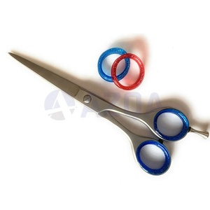 Professional 6 Inch Black Hair Cutting Scissors with Gold Accent Finger Rings and Detachable Silicone Inserts for Salon Use - Product Image 5