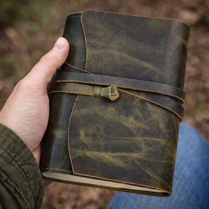 Nuevos diarios de viaje de papel de algodón hechos a mano, cuadernos de bocetos y diarios de cuero sin rayas, recargables y para regalo, de cuero suave tipo Hunter. - Product Image 1