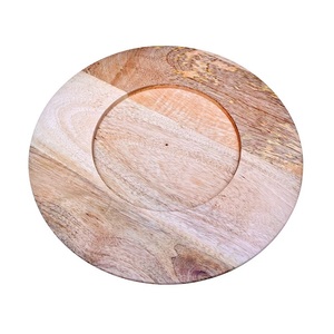 Rustic Wooden Charger <b>Plates</b> Round Wood Dinner Underplate Wholesale <b>Decorative</b> Table Placemat For Wedding Party Decoration <b>Plate</b> - Product Image 1