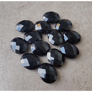 Piedra Preciosa Ovalada de Ónix Negro Natural, Corte Briolette Checker para Joyería, Tamaños Personalizados Disponibles al por Mayor - Product Image 2
