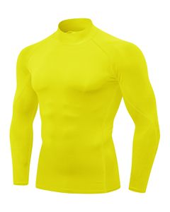 Men Compression Shirt MMA Rash Guard Turtle Neck <b>Long</b> <b>Sleeve</b> Athletic <b>Base</b> <b>Layer</b> Rash Guard For Gym Training Running Cycling Top - Product Image 1