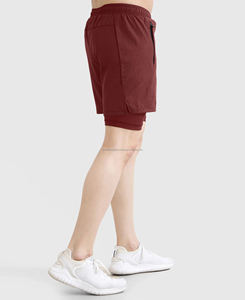 Pantalones Cortos Deportivos de Alta Calidad para Hombre, Tejido Satinado Transpirable, Color Sólido, 100% Poliéster, Cierre con Cordón - Product Image 5