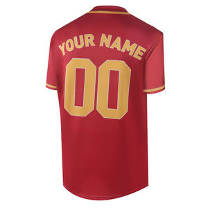 Wholesale Custom Mesh Baseball Jersey Blank Quick Dry Oversized Hip Hop Digital Printed Sports Uniform Men Shirt - Product Image 4