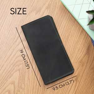 Portefeuille long en cuir haut de gamme, pochette à monnaie élégante, pochette de soirée, porte-monnaie compact, porte-cartes pour espèces et budget - Product Image 3