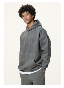 <b>Mens</b> Casual Fleece Pullover Hoodie Sweatshirt <b>Long</b> <b>Sleeve</b> Warm Hooded <b>Top</b> Streetwear Fashion Custom Logo Apparel Manufacturer - Product Image 2
