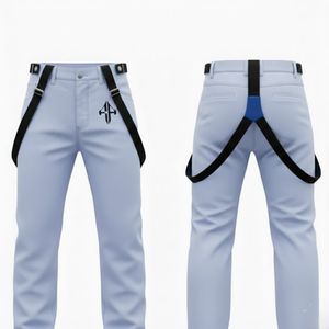 Pantalones de Esquí para Hombre de Alta Calidad, 100% Poliéster, 240g, Impresión Digital, Teñido Liso, Impermeables, con Aislamiento de Forro Polar, Cierre Personalizado RIVIAN - Product Image 4