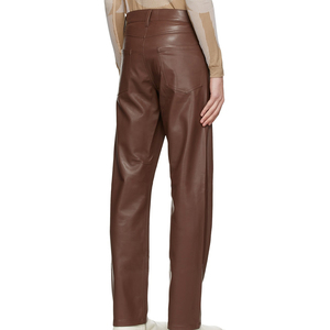 New Arrival OEM Manufacturer Custom <b>Men</b> <b>Leather</b> Canvas Zipper Fly Lightweight Breathable Casual <b>Trousers</b> Hot Selling Comfortable - Product Image 5