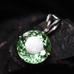 Colgante de Zafiro Verde Azulado Natural de 17.40 Ct, Gema en Plata de Ley 925, Joyería Clásica Hecha a Mano, Regalo de Compromiso para Ella - Product Image 5
