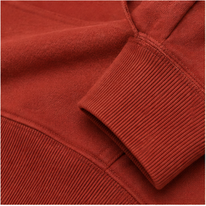 เสื้อฮู้ดดี้ทรงบ็อกซี่ผู้ชายสีแดงอิฐแบบปรับแต่งได้ พร้อมเชือกผูกแบบโทนสีเดียวกัน กระเป๋าจิงโจ้ ผ้าเฟรนช์เทอร์รี่เนื้อนุ่ม รุ่น MHOOD-0019 - Product Image 6