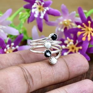 Wild Horse Blue Mohave Turquoise Ring 925 <b>Sterling</b> <b>Silver</b> Spiral <b>Wire</b> Wrap Band Handmade - Product Image 4