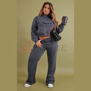 Sudadera con capucha con estampado de rizo de algodón para mujer, sudadera informal sólida con hombros caídos en la parte delantera, ropa de calle, moda de gimnasio para invierno - Product Image 3