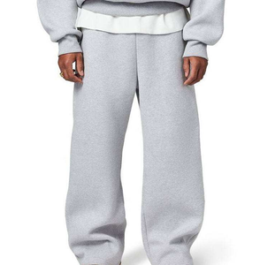 Pantalon de survêtement décontracté pour homme, prêt pour l'entraînement, fournisseur de vêtements en gros, hiver, taille élastique, cordon de serrage, poches latérales, coton tricoté - Product Image 6