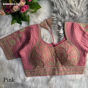 Colección Premium de Blusas Estilo Madhubala con Bordado Zari y Mangas hasta el Codo, Diseño Italiano Puro, Proveedor Indio - Product Image 4