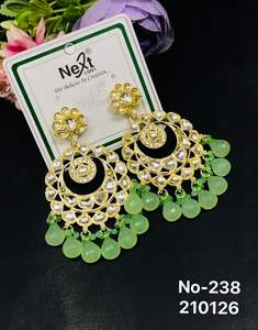 Boucles d'oreilles pendantes géométriques exclusives et tendance en alliage léger, style ethnique, bijoux de mode pour femmes, pour soirées, OEM ODM - Product Image 3