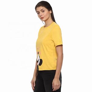 O cou couleur rouge décontracté vêtements d'été t-shirts/femmes t-shirts uni demi-manches col rond été chanvre t-shirt femmes - Product Image 3