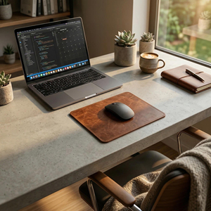 High Quality Leather Mouse <b>Pad</b> Manufacturer Personalized Executive <b>Writing</b> Mat Anti Slip Base Large Size LMP-0006 - Product Image 3