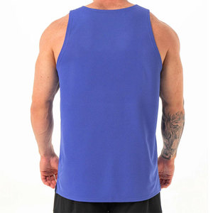 Summer Wear Factory Sale Wholesale OEM Gym Wear Tank Tops Custom Logo Blank Longline Athletic Fitness Vest <b>Singlet</b> <b>For</b> <b>Men</b> - Product Image 3