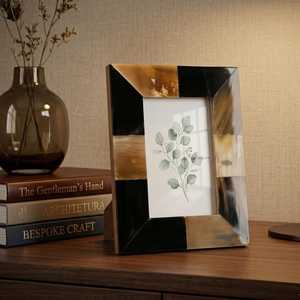 Cadre photo en résine avec incrustation d'os fait main, motif mosaïque de luxe, pour une présentation de photos moderne et des cadeaux mémorables - Product Image 6