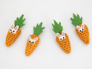 Felt & Yarn Wool Felt Easter Bunny Carrot Garland-Easter Gift for Kids Farmhouse Decor - Product Image 3
