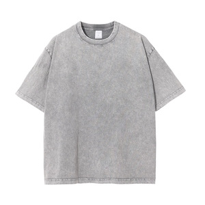 T-shirt en coton vert olive délavé surdimensionné pour homme, manches courtes, col rond, couleur unie, décontracté, jersey uni - Product Image 1