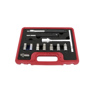 TAIWAN CALIBRE Ensemble d'outils professionnels pour le nettoyage et la découpe des sièges d'injecteurs diesel, éliminateur de carbone, matériau CRV, garantie de 6 mois, universel - Product Image 1