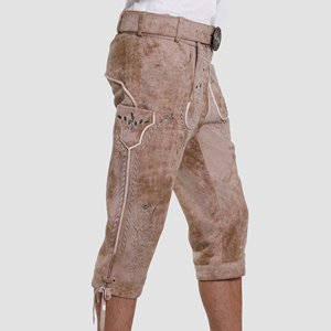 Pantalones Cortos Bávaros Personalizados de Última Moda y Alta Calidad en Cuero Genuino de Vaca Fresca, Lederhosen para Hombre - Product Image 4