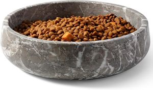 Gamelle pour animaux de compagnie en marbre vert, robuste, antidérapante, pour chien et chat, bol lisse en pierre pour nourriture et eau - Product Image 2