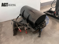 Équipement de déneigement AGT, mini balayeuse angulaire pour mini-chargeuse, souffleuse à neige pour le nettoyage des routes