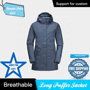 Mens Hooded Down <b>Coat</b> Long Zipper Outerwear Waterproof Breathable <b>Reversible</b> Polyester Jacket Custom Label 2026 - Product Image 6