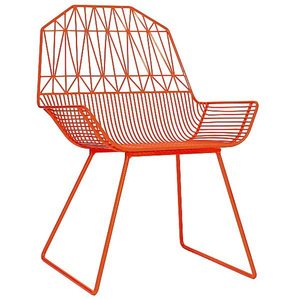 Modern Metal Wire Chair Black Grid Back Cantilever Frame Dining <b>Seat</b> <b>for</b> Living Room Outdoor Dining Apartment Furniture - Product Image 5