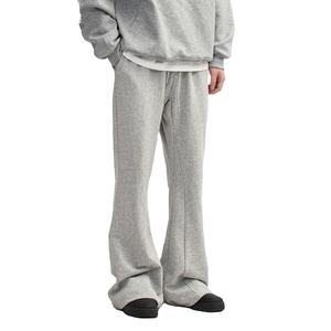 กางเกงขาบานผ้าฝ้าย100% สำหรับผู้ชายกางเกงวอร์มขาบานลำลองมีกระเป๋าวิ่งกางเกงซักผ้าใบน้ำหนักเบา - Product Image 5