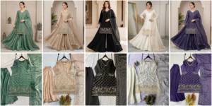 New Collection Kurta Sharara Dupatta Set Frendy Silk With Embroidery Sequence Work and Beads Work Sharara Suit - Product Image 6