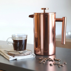 Presse à café BERTILLE Offre Spéciale double paroi cafetière électroplaqué <span class=keywords><strong>or</strong></span> cuivre acier inoxydable presse française cafetière - Product Image 4