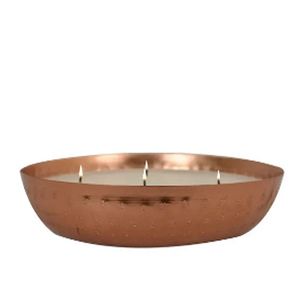 Copper <b>Candle</b> Bowl With Three Wicks Heat Resistant Home Decoration - Product Image 3
