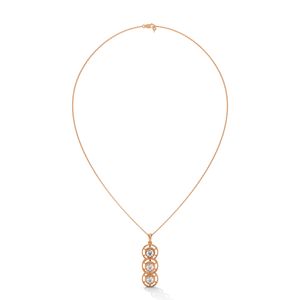 สร้อยคอจี้ทองคำสีกุหลาบสำหรับผู้หญิง เพชรสร้างในห้องปฏิบัติการ เครื่องประดับชั้นดี ตัวเลือกของขวัญสำหรับวันครบรอบและโอกาสพิเศษ - Product Image 3