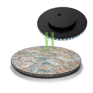 Bandeja de servicio brillante ecológica giratoria de flor azul de ratán elegante de moda 2025 personalizada para comida Vietnam - Product Image 6