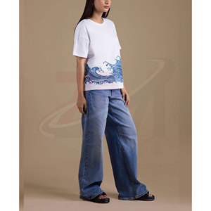 Camiseta Holgada de Algodón Transpirable para Mujer, Tejido Suave, Estilo Casual de Verano, Ropa Urbana Cómoda para Uso Diario - Product Image 5