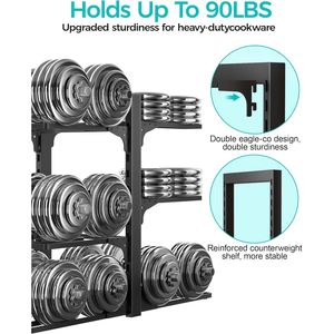 Organizzatore Sottopensile a 6 Livelli per Pentole e Padelle, Scaffale Portaoggetti da Cucina con Organizzatore per Padelle - Product Image 3