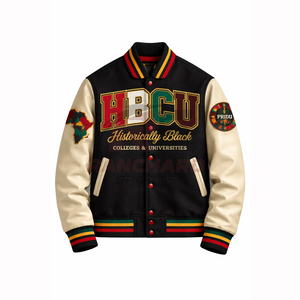 Chaqueta ligera para hombre estilo HBCU, cómoda y personalizada, chaqueta universitaria, chaqueta de colegio, chaqueta varsity hecha a medida. - Product Image 1