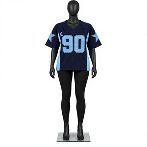 Conjunto de Camiseta de Fútbol Americano para Hombre, Sublimada, con Número Personalizado 24, Cuello en V, Manga Corta, Absorbe la Humedad, Ajuste Atlético - Product Image 1
