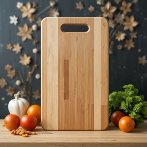 Planche à découper en bois robuste et durable pour la cuisine, pour couper les légumes, la viande, le pain, planche de préparation alimentaire en bois naturel - Product Image 1