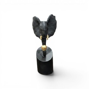 Modern Abstract <b>Elephant</b> Head Sculpture Polyresin Tabletop Figurine Decorative Home Office <b>Decor</b> Accent - Product Image 2